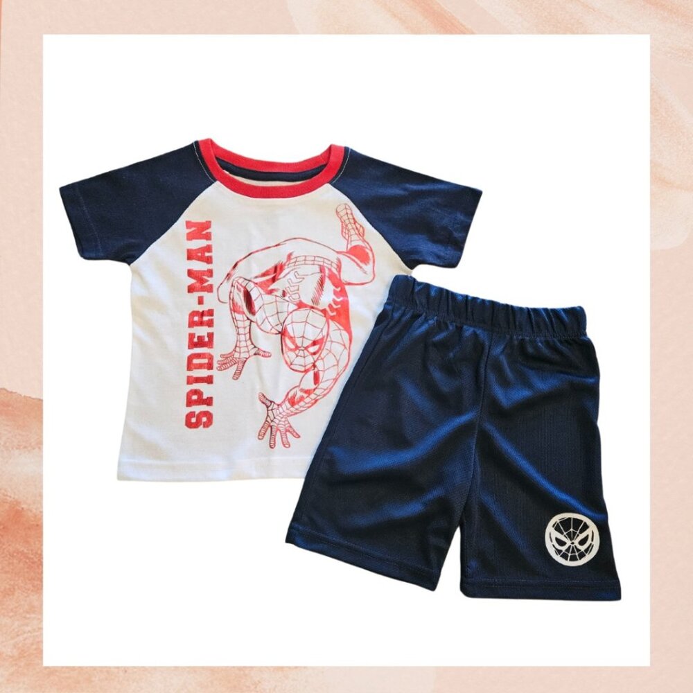 Spiderman Marvel T-Shirt Mesh Pull-On Shorts Outfit